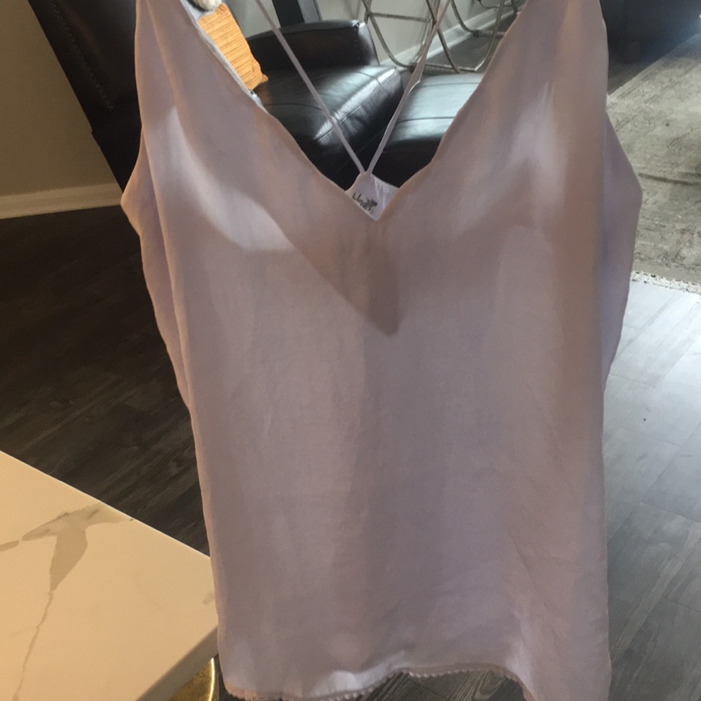 Free people silk lavender tank